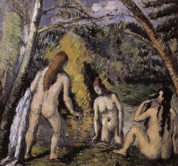 Paul Cezanne Trois baigneuses oil painting image